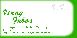 virag fabos business card